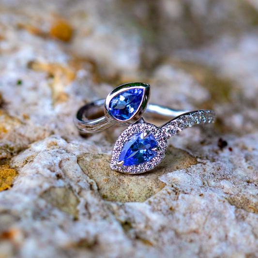 Bypass Tanzanite Ring