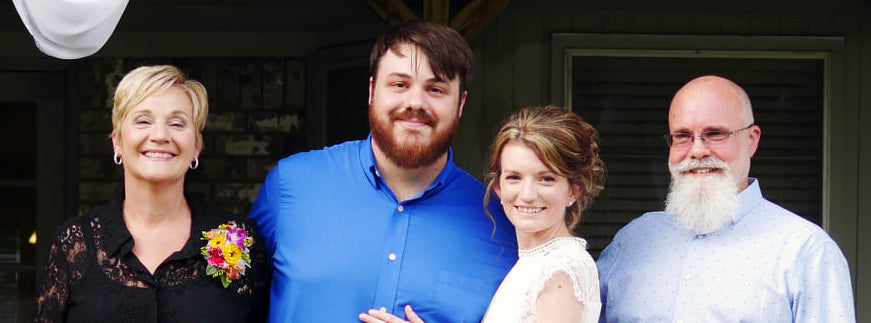 A photo of Rhonda, Jake, Cami, and Jeff Fox