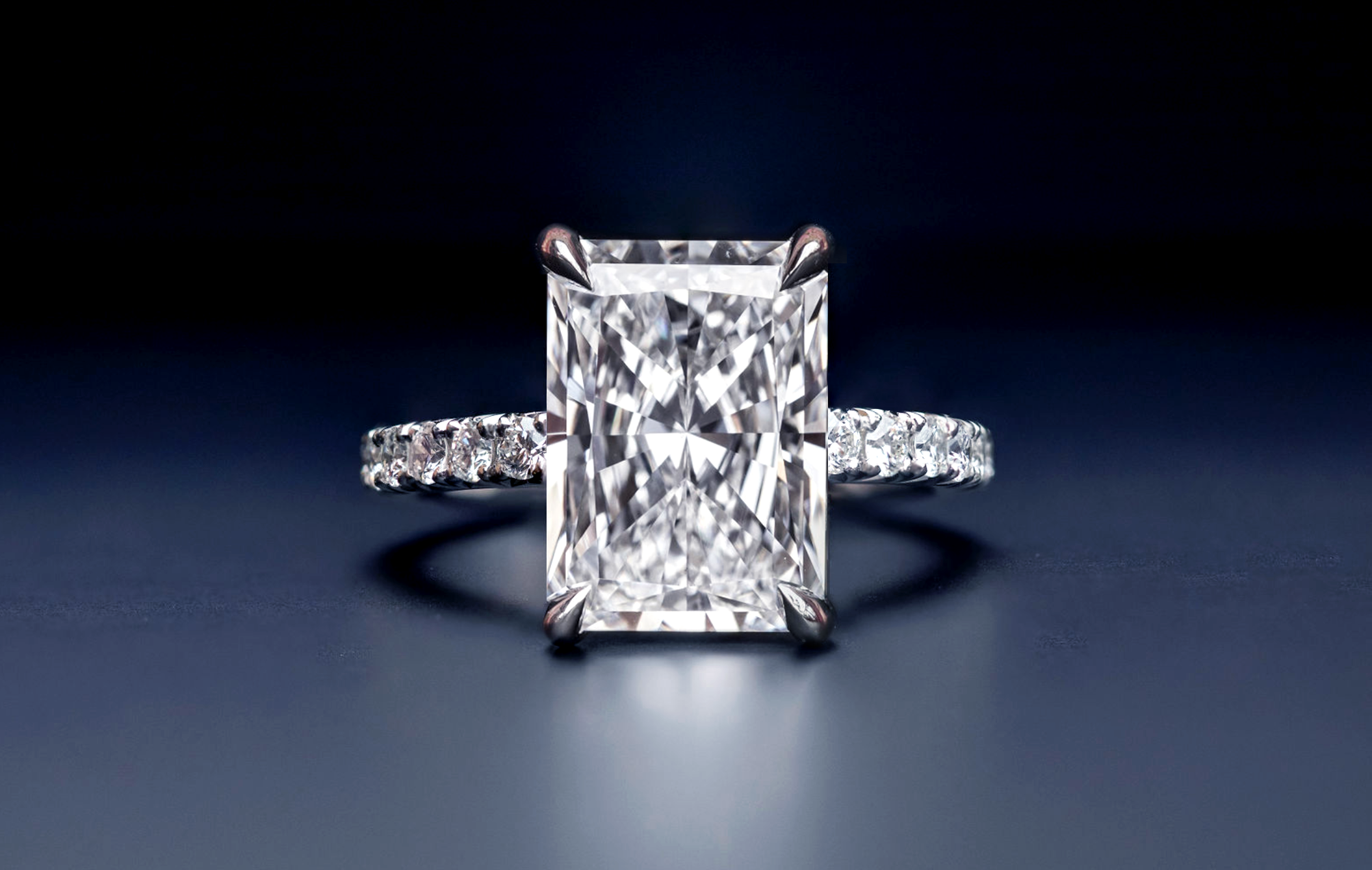custom 5 carat radiant cut engagement ring