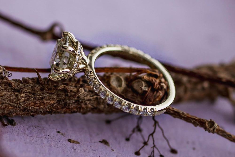 Yellow Gold Hidden Halo with Old Euro Cut Center