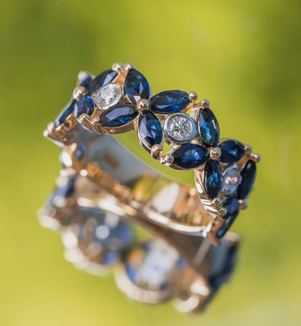 Sapphire and Diamond Band
